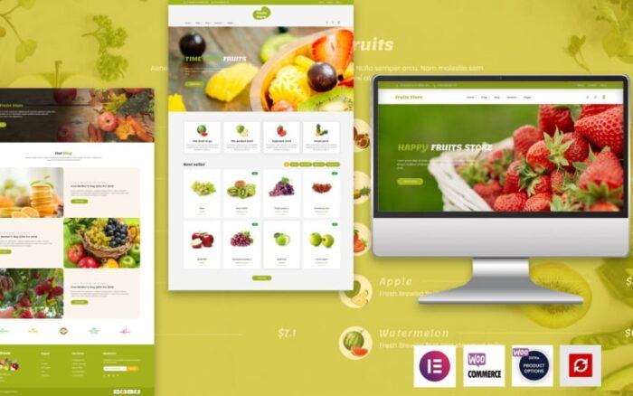 Fruits Store - The Elementor Fruits WordPress theme