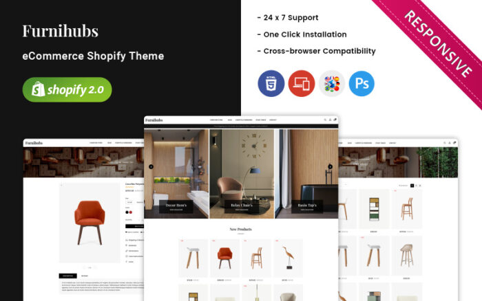 Furnihubs - Tema Shopify Responsif untuk Furnitur