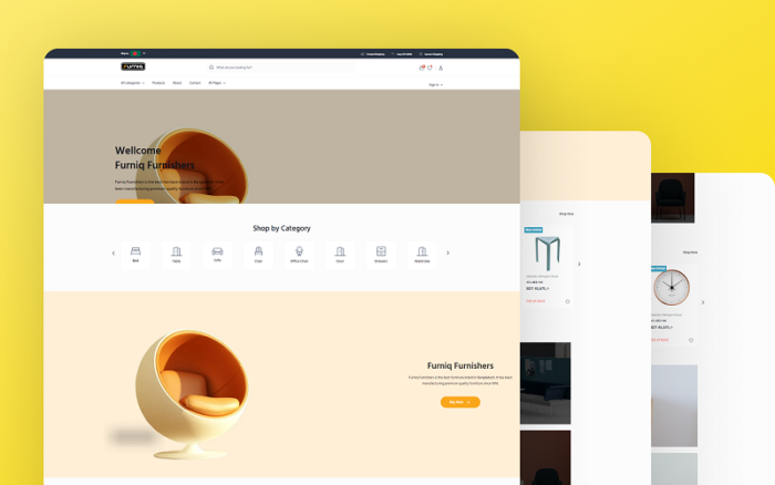 FURNIQ - Template HTML Situs Web E-dagang Furnitur Responsif