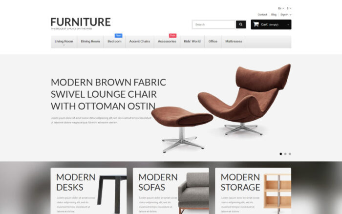 Tema PrestaShop Furnitur