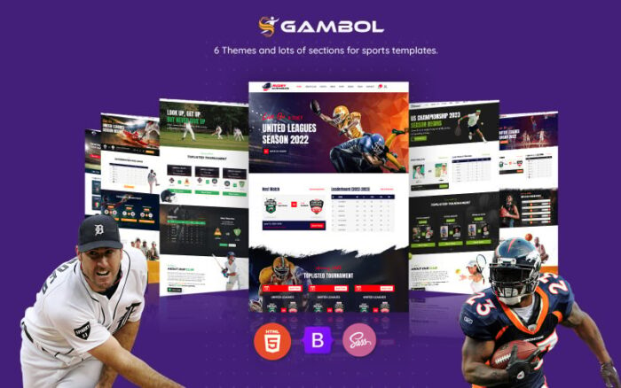 Gambol - Template Situs Web HTML5 Olahraga Serbaguna