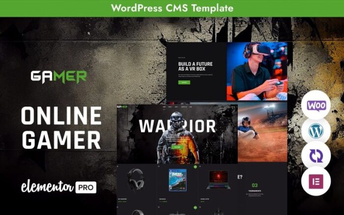 Gamer - Tema WordPress Responsif Serbaguna untuk Studio Game Online