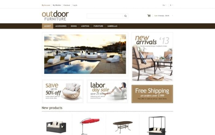 Tema Magento Responsif Desain Taman