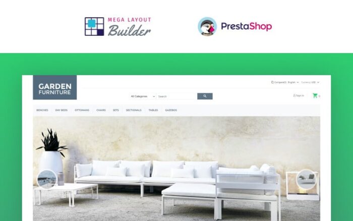 Tema PrestaShop Perabotan Taman