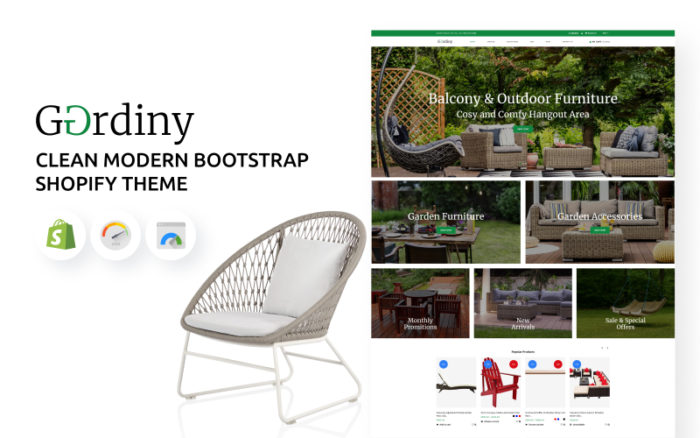 Gardiny - Tema Shopify Bootstrap Modern dan Bersih