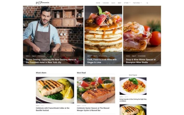 Gastronomix - Restaurant  WordPress Elementor Theme