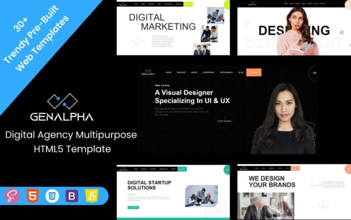 GenAlpha - Template HTML Serbaguna Agensi Digital