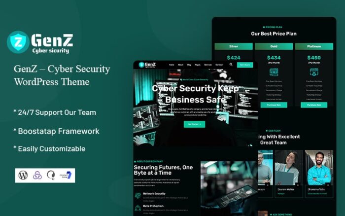 GenZ - Tema WordPress Keamanan Siber