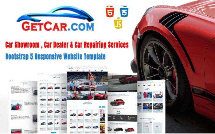 GetCar - Template Situs Web Responsif untuk Showroom Mobil, Dealer Mobil & Layanan Perbaikan Mobil