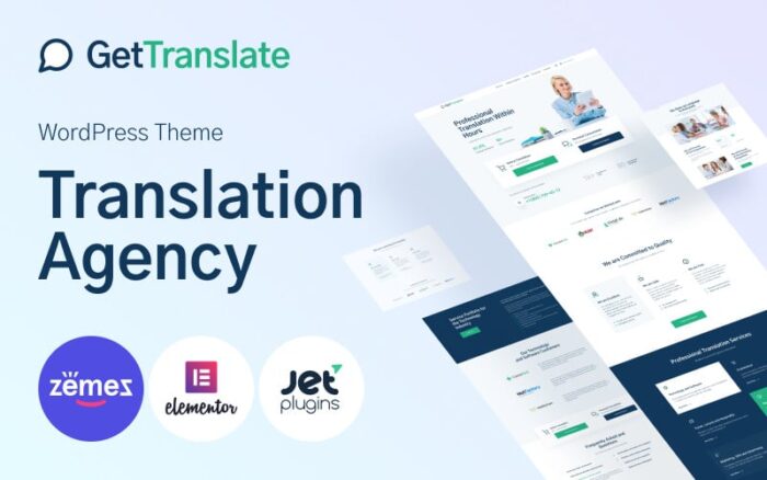 GetTranslate - Tema WordPress Agensi Penerjemahan