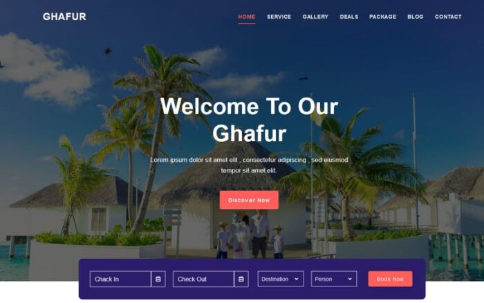 Ghafur - Template Halaman Arahan Agen Perjalanan & Tur