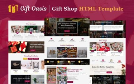 Gift Oasis - Template Situs Web HTML5 Toko Hadiah