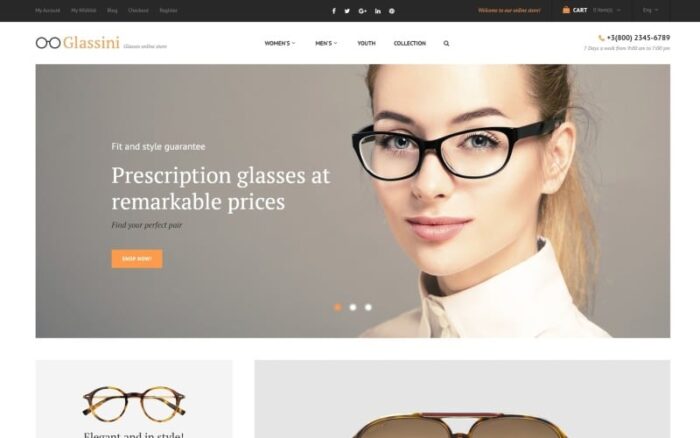 Tema Magento Glassini