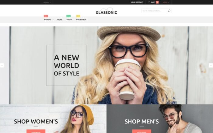 Tema Magento Glassonic