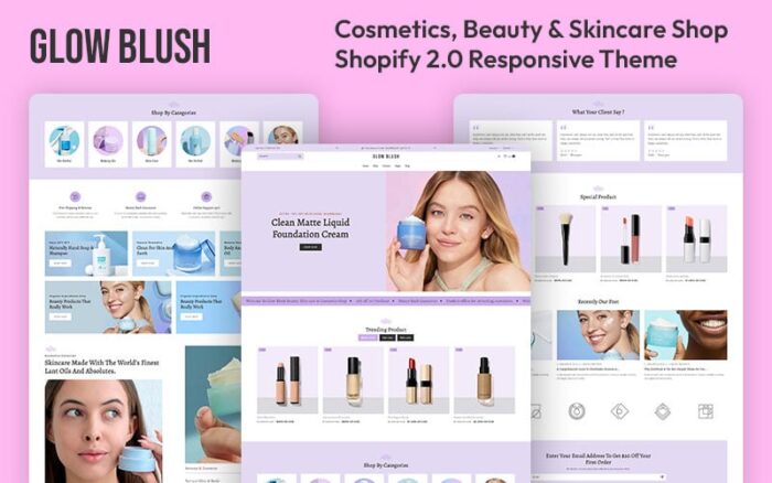 Glowblush - Cosmetics, Beauty & Skincare Shop Multipurpose Shopify 2.0 Responsive Theme