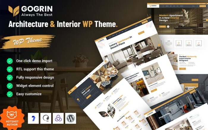 Gogrin - Tema WordPress Arsitektur dan Desain Interior