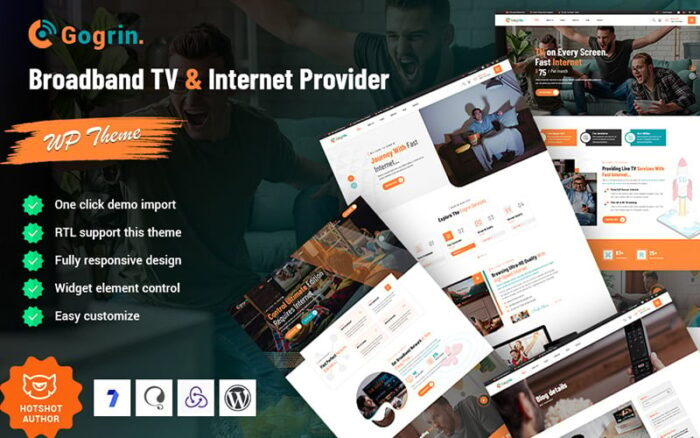 Gogrin - Tema WordPress Penyedia TV Broadband dan Internet