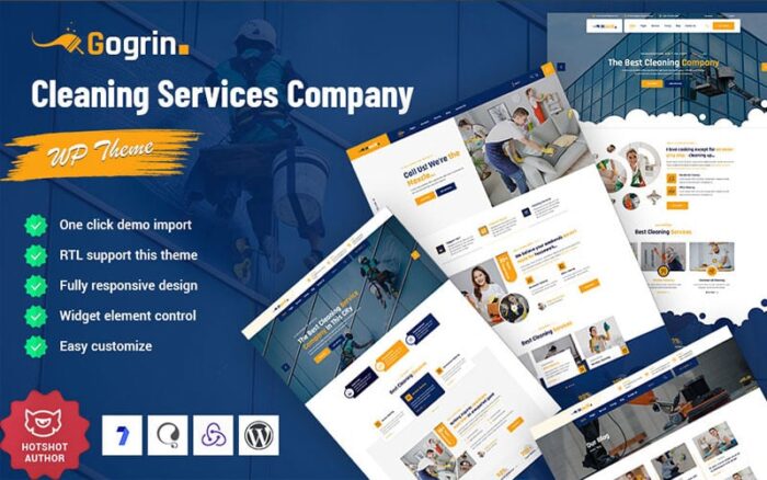 Gogrin - Tema WordPress Layanan Kebersihan