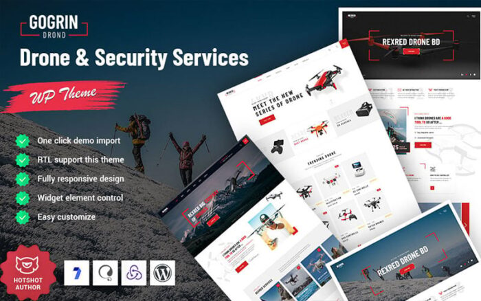 Gogrin - Tema WordPress Drone & Keamanan