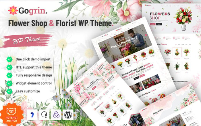 Gogrin - Tema WordPress Toko Bunga dan Toko Bunga