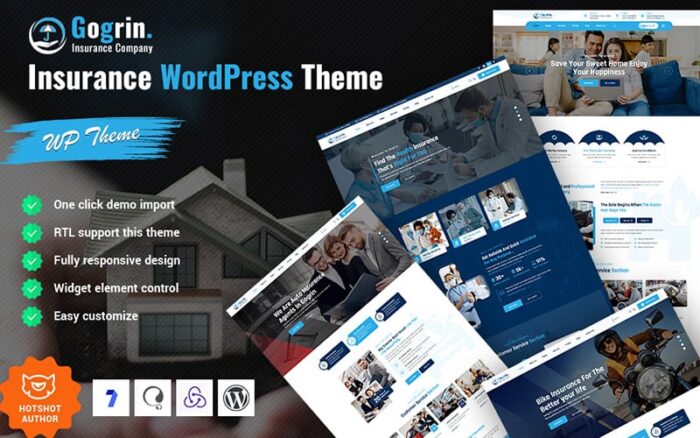 Gogrin - Tema WordPress Perusahaan Asuransi