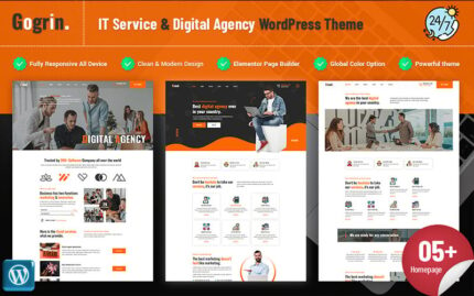 Gogrin - Tema WordPress Layanan TI & Agensi Digital