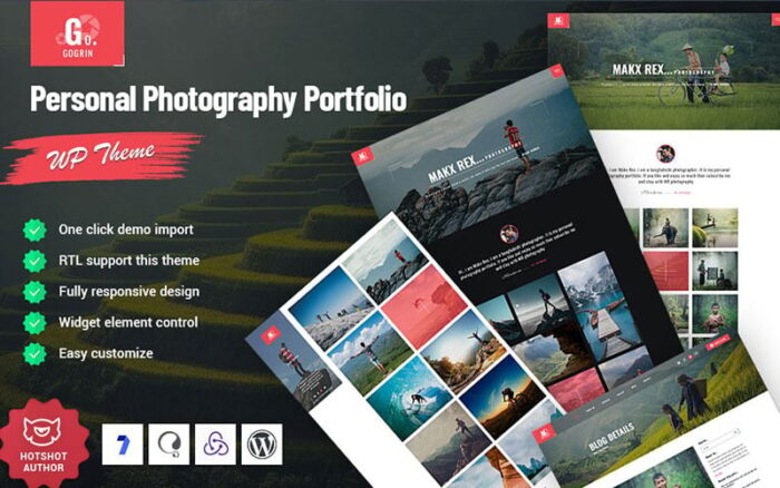 Gogrin - Tema WordPress Portofolio Fotografi Pribadi