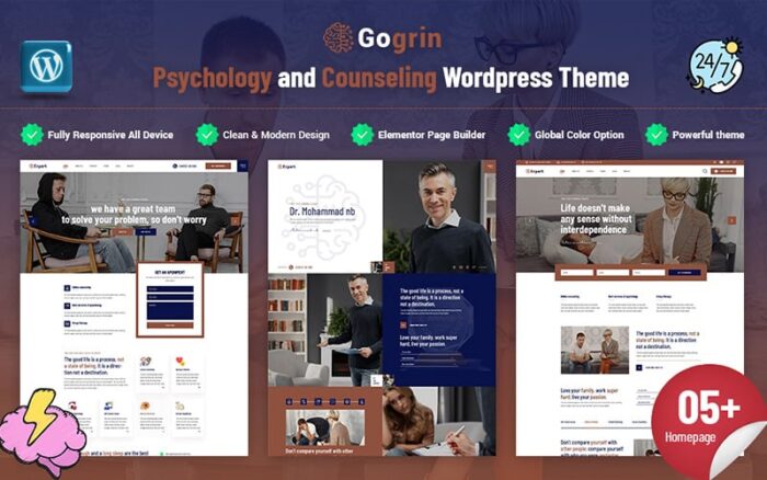 Gogrin - Tema WordPress Responsif Psikologi dan Konseling