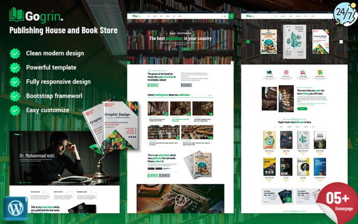 Gogrin - Tema WordPress Rumah Penerbitan dan Toko Buku