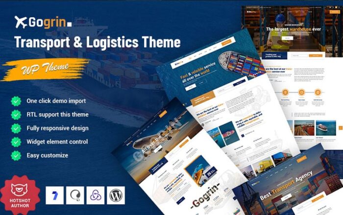 Gogrin - Tema WordPress Transportasi & Logistik