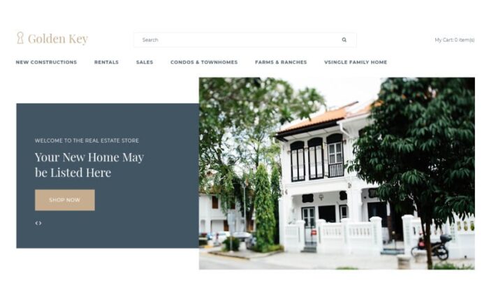 Golden Key - Template OpenCart Bersih untuk Real Estat