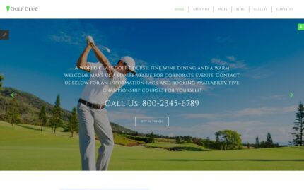 Klub Golf - Template Joomla Golf & Olahraga