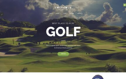 Golf Gold - Template Joomla Klub Golf