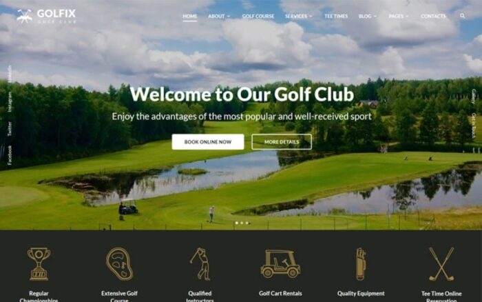 Golfix - Template Situs Web HTML Multihalaman Klub Golf