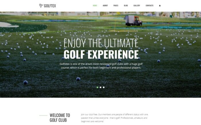 GOLFTEX - Templat Joomla Klub Golf Modern