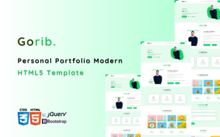 Gorib -  Modern Personal Portfolio Landing Page HTML5 Template