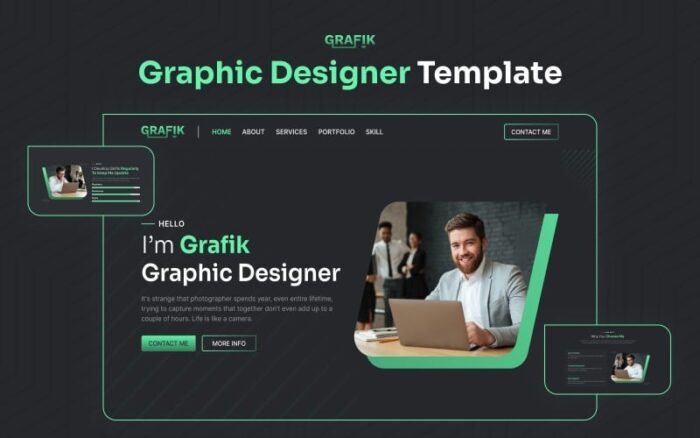 Grafik v3 – Elementor Portfolio Template for Graphic Designers