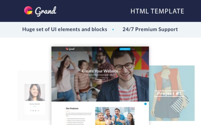 Grand - Agency Landing Page Template