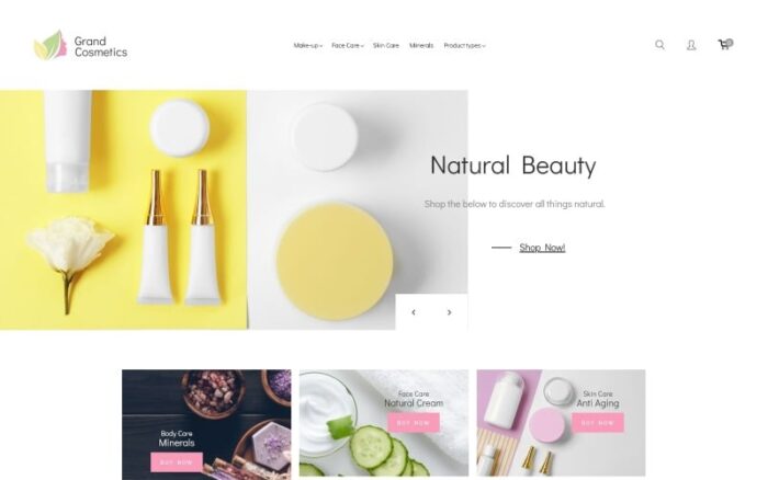 GrandCosmetics - Tema Magento Toko Kosmetik