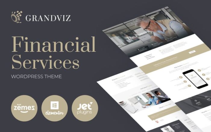 Grandviz - Tema WordPress Premium Elementor Perusahaan Keuangan