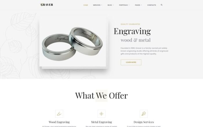 Graver - Template Situs Web HTML Multihalaman Elegan