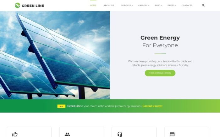 Green Line - Template Situs Web Multihalaman Ramah Lingkungan