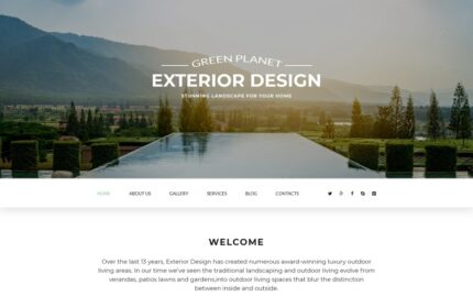 Green Planet - Template Joomla Responsif Desain Eksterior Modern