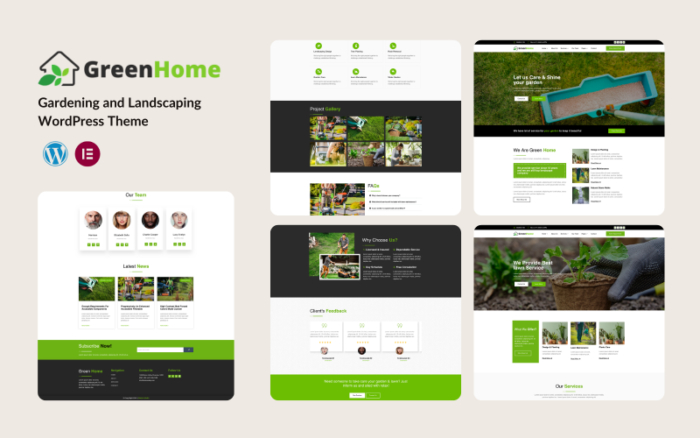 GreenHome - Tema WordPress Berkebun dan Lansekap