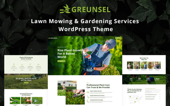 Greunsel - Tema WordPress Layanan Pemotongan Rumput & Berkebun