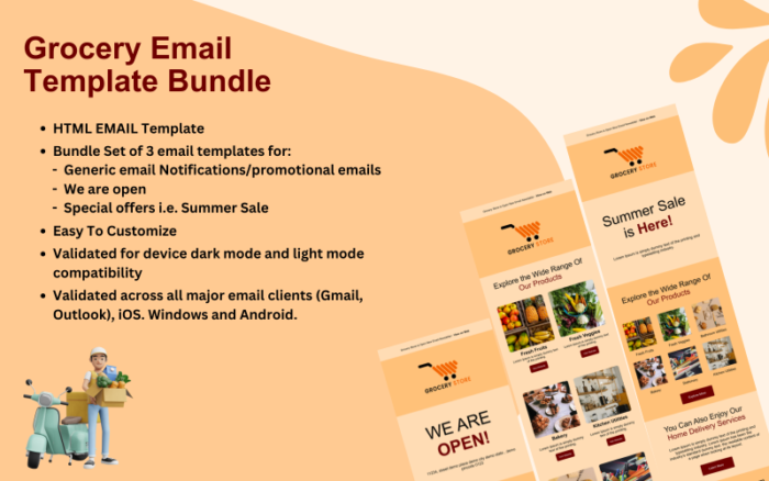 Template Email HTML Belanjaan – Sempurna untuk Toko Kelontong dan Supermarket