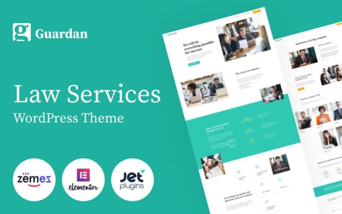 Guardan - Law Services Multipurpose Classic WordPress Elementor Theme