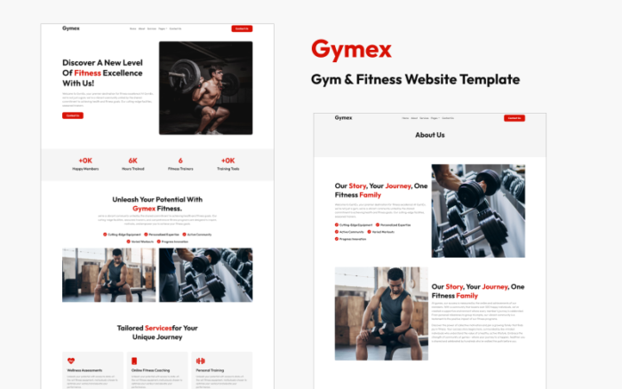 Gymex - Template HTML Situs Web Kebugaran & Olahraga