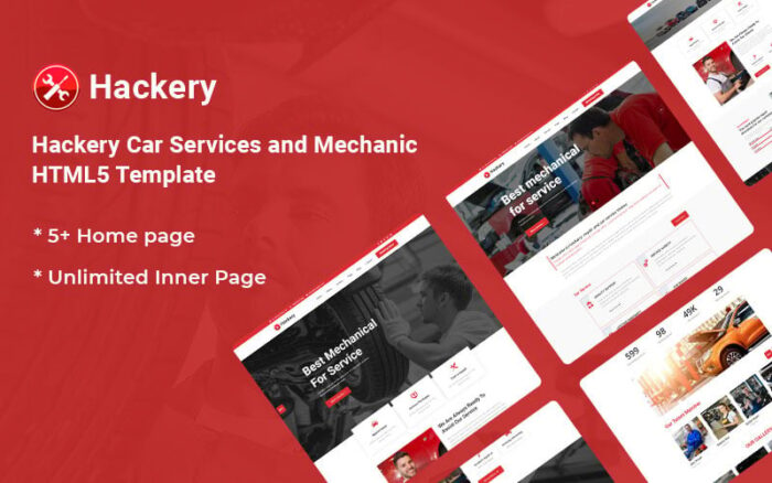 Hackery - Template Situs Web Responsif Layanan Mobil dan Mekanik