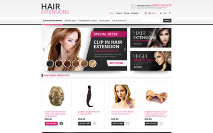 Tema PrestaShop Toko Ekstensi Rambut